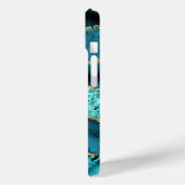 Aquamarin Blue Gold Glitzer Aqua Turquoise iPhone Case-Mate iPhone Hülle (Rückseite / Links)