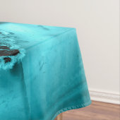 Aquamarin Blue Gold Glitzer Marbella Turquoise Tab Tischdecke (Beispiel)