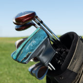 Aquamarin Blue Gold Golf Head Cover mit Individuel Headcover (In Situ)