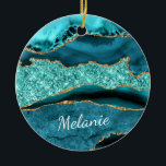 Aquamarin Blue Gold Marmor Aqua Türkis Individuell Keramik Ornament<br><div class="desc">Agate Aquamarin Blue Gold Glitzer Marmor Aqua Türkis Geode Individualisierbares Geschenk - Fügen Sie Ihren Namen / Text - Machen Sie Ihr besonderes Geschenk! Ändern und verschieben oder entfernen / Text / Elemente hinzufügen mit Anpassungs-Tool ! Design von MIGNED ! Bitte schauen Sie sich meine anderen Projekte an. Sie können...</div>