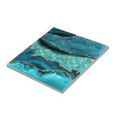 Aquamarin Blue Gold Marmor Aqua Türkis Keramik Til Fliese (Seite)