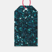 Aquamarin Blue Green Abstrakt Glam Geschenkanhänger (Rückseite)