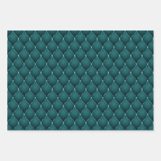 Aquamarin Blue Green Abstrakt Glam Geschenkpapier Set (Vorderseite 3)