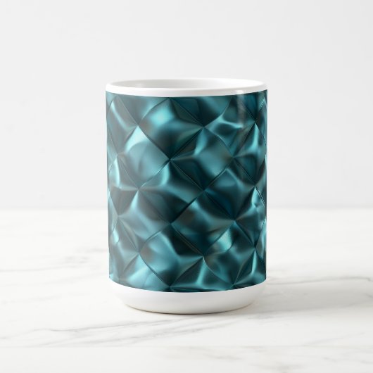 Aquamarin Blue Green Abstrakt Glam Kaffeetasse (Mittel)