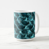 Aquamarin Blue Green Abstrakt Glam Kaffeetasse (VorderseiteRechts)
