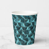 Aquamarin Blue Green Abstrakt Glam Pappbecher (Rechts)