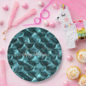 Aquamarin Blue Green Abstrakt Glam Pappteller (Party)