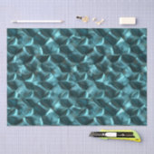 Aquamarin Blue Green Abstrakt Glam Seidenpapier (Handwerk)