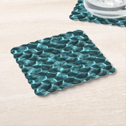 Aquamarin Blue Green Abstrakt Glam Untersetzer (angewinkelt)