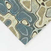 Aquamarin Blue Green Gray Ochre Angesagter Bohemis Fleecedecke (Ecke)