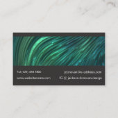 Aquamarin Blue Green Luxury Metallic Art Pattern Visitenkarte (Rückseite)