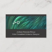 Aquamarin Blue Green Luxury Metallic Art Pattern Visitenkarte (Vorderseite)