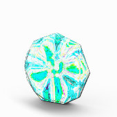 Aquamarin Blue Green Wave Blase Abstrakt farbig Co Fotoblock (Rechts)