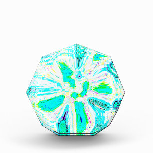 Aquamarin Blue Green Wave Blase Abstrakt farbig Co Fotoblock