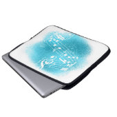 Aquamarin Blue Grunge - Hintergrundmusik Laptopschutzhülle (Vorne Knopf)