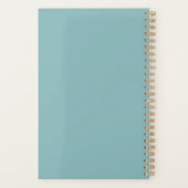 Aquamarin Blue "Just Breathe" Tagesplaner Planer (Rückseite)