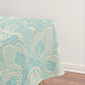 Aquamarin Blue Lace Tablecloth Tischdecke (Beispiel)