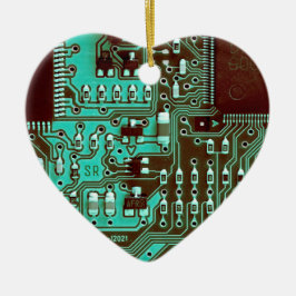 Aquamarin Blue Leiterplatte PCB Custom Geek Keramik Ornament