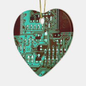 Aquamarin Blue Leiterplatte PCB Custom Geek Keramik Ornament (Links)