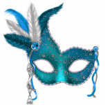 Aquamarin Blue Masquerade Party Freistehende Fotoskulptur<br><div class="desc">Hübsche aquamarine blaue Federmaske lila Maskerade Party Tisch Dekoration Acryl Skulptur geschnitten.</div>