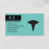 Aquamarin Blue Medical Visitenkarte (Rückseite)