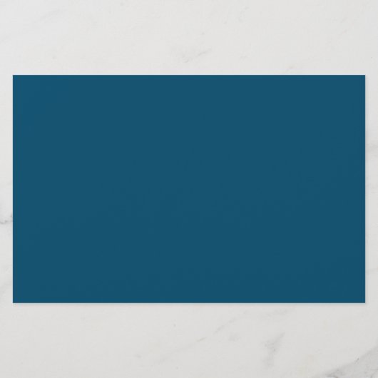 Aquamarin Blue Minimalistisch Simple Monogram Two  Briefpapier (Rückseite)