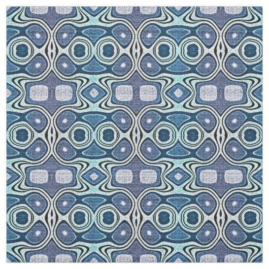Aquamarin Blue Mint Green Violet Bali Batik Muster Stoff (Muster)
