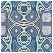 Aquamarin Blue Mint Green Violet Bali Batik Muster Stoff (Nahaufnahme)