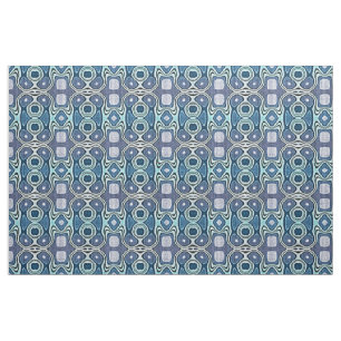Aquamarin Blue Mint Green Violet Bali Batik Muster Stoff