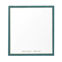 Aquamarin Blue Modern Beruflich Minimalistisch Notizblock