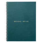 Aquamarin Blue Modern Beruflich Minimalistisch Notizblock (Vorderseite)