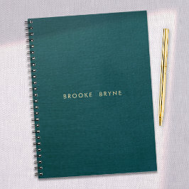 Aquamarin Blue Modern Beruflich Minimalistisch Notizblock