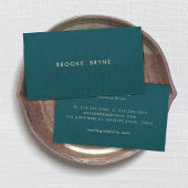 Aquamarin Blue Modern Beruflich Minimalistisch Visitenkarte