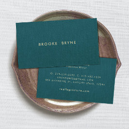 Aquamarin Blue Modern Beruflich Minimalistisch Visitenkarte