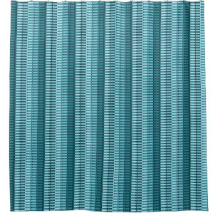 Aquamarin Blue Modern Einzigartiges Abstraktes Str Duschvorhang