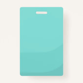 Aquamarin Blue Modern & Minimal Press Pass Foto ID Ausweis (Rückseite)