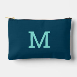 Aquamarin-Blue-Monogram-Anfangszubehör Makeup-Beut Zubehörtasche