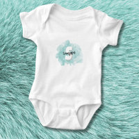 Aquamarin Blue Monogram Baby Boy
