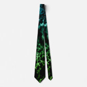 Aquamarin Blue Neon Green Marble Black Neck Tie Krawatte (Vorderseite)