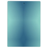 Aquamarin Blue Ombre Einfache Schlichte Personalis Klemmbrett (Rückseite)
