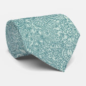 Aquamarin Blue Paisley Krawatte (Gerollt)
