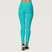 Aquamarin Blue Personal Trainer Leggings (Rückseite)