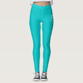 Aquamarin Blue Personal Trainer Leggings (Vorderseite)
