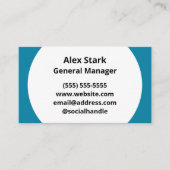 Aquamarin Blue Polka Dot Business Cards Visitenkarte (Vorderseite)