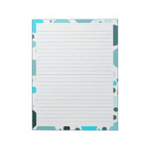 Aquamarin Blue Polka Dots Notizblock (Rotiert)