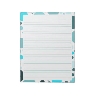 Aquamarin Blue Polka Dots Notizblock