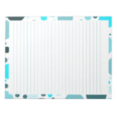 Aquamarin Blue Polka Dots Notizblock (Vorderseite)