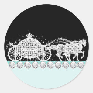 Aquamarin Blue Princess Stickers