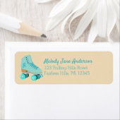 Aquamarin Blue Retro Quad Roller Skate Rücksendead (Insitu)