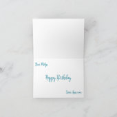 Aquamarin Blue Road Radfahrer Geburtstagskarte Karte (Innenseite)